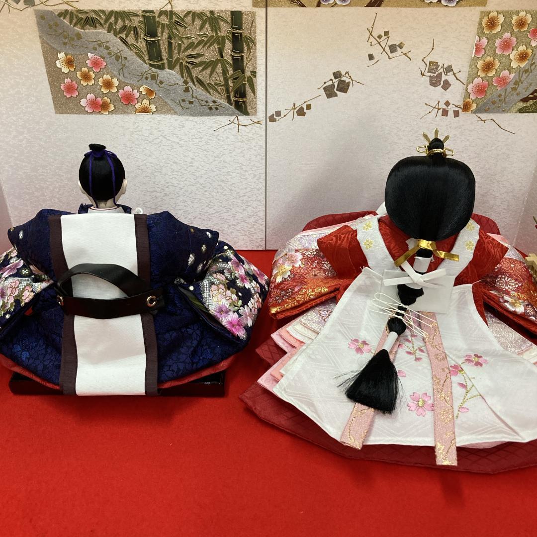 G8 可愛い　ひな人形　親王と官女のみ　人形のみ　コンパクト雛　三段飾り雛