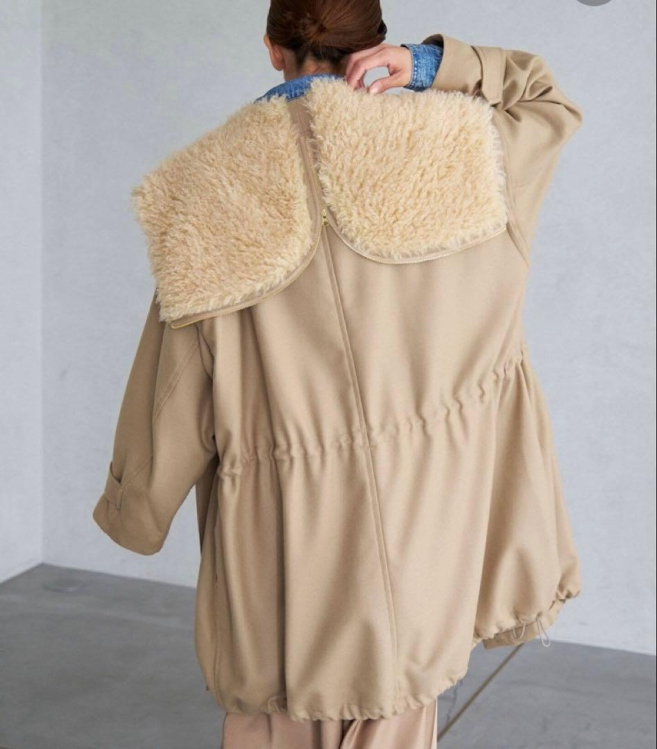 【タグ付新品】IENA24AW定価72,600円ウールモッズコートベージュ38