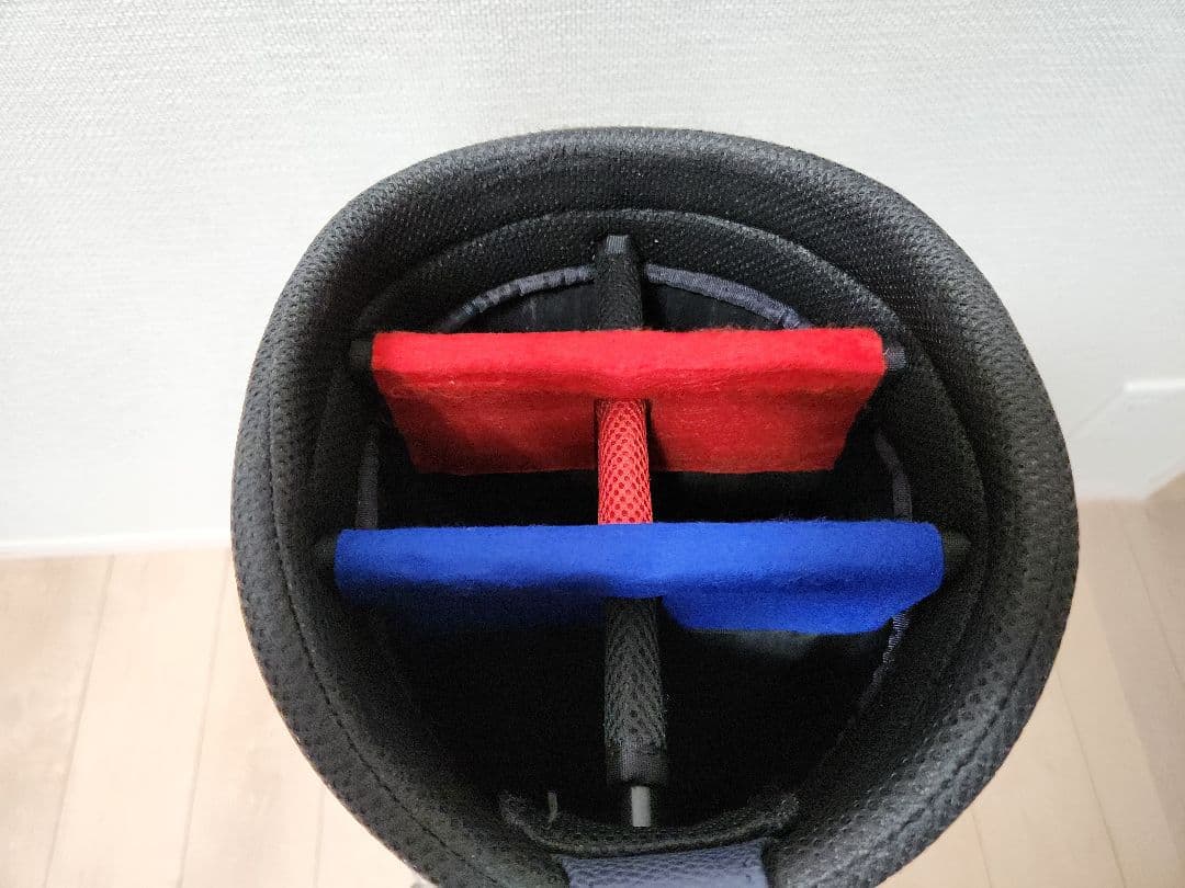   ゴルフキャディバッグ ネイビー、トリコロール