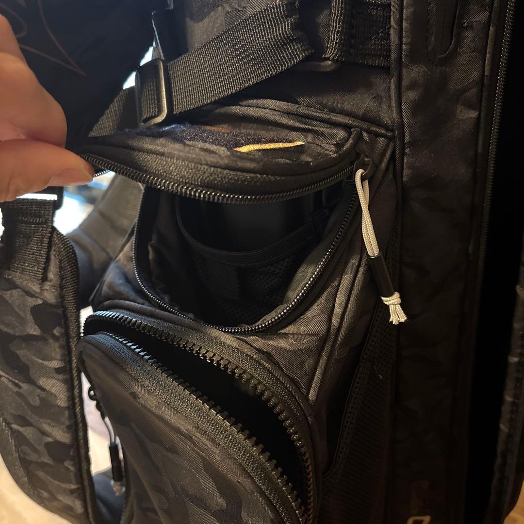 ミズノ　キャディバッグ　スタンド式　黒迷彩柄