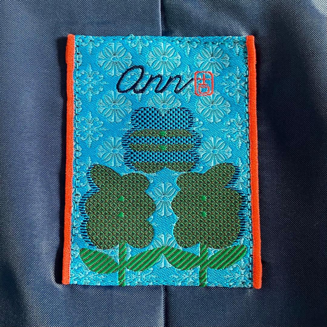 美品 ann吉 あんきち ハイネック ボア切替 ウールフレアコート ゆったり