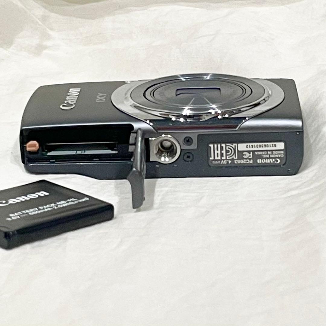 美品 CANON IXY130 グレー 動作確認済み バッテリー 充電器付属