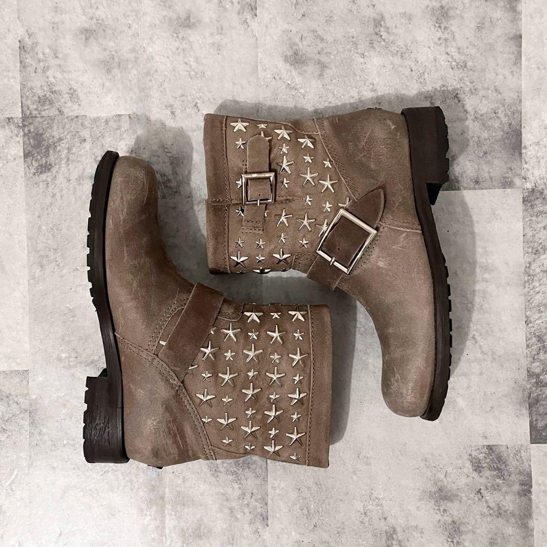 稀少限定》JIMMY CHOO ジミーチュウ エンジニアブーツ スタッズ 星37