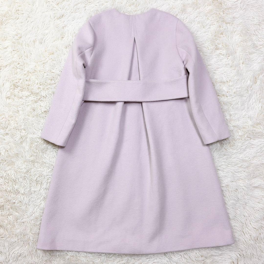 【美品】セルフォード　celford バックタックノーカラーウールコート　ロング