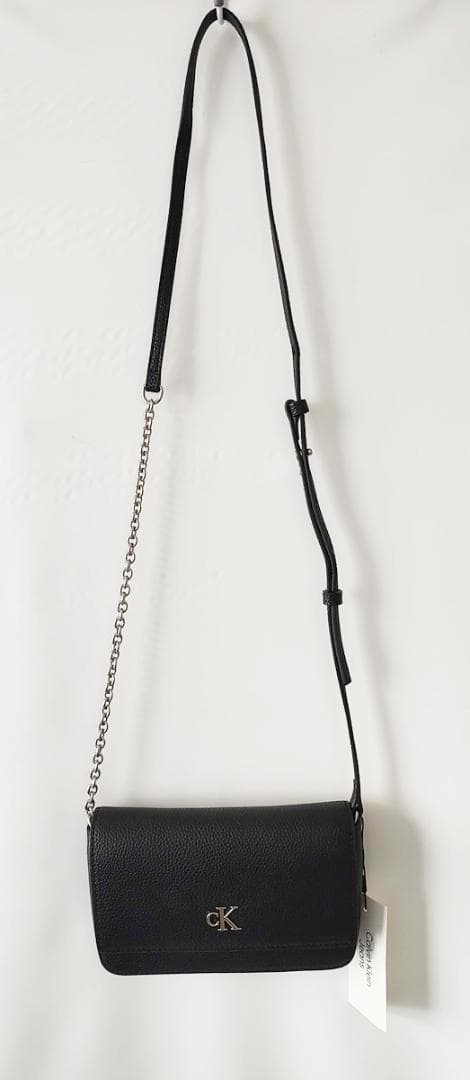 残1★【新品】CK ロゴ カルバンクライン チェーン クロスボディバッグ 黒