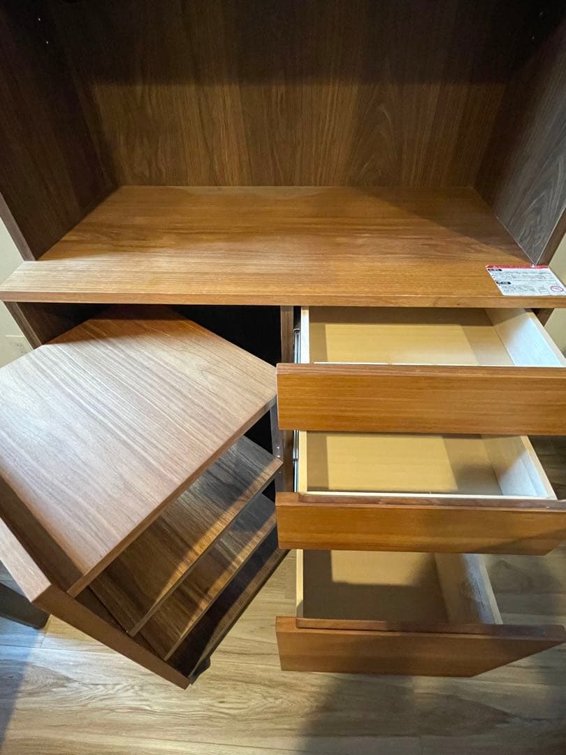 無印良品　木製カップボード・ウォールナット材