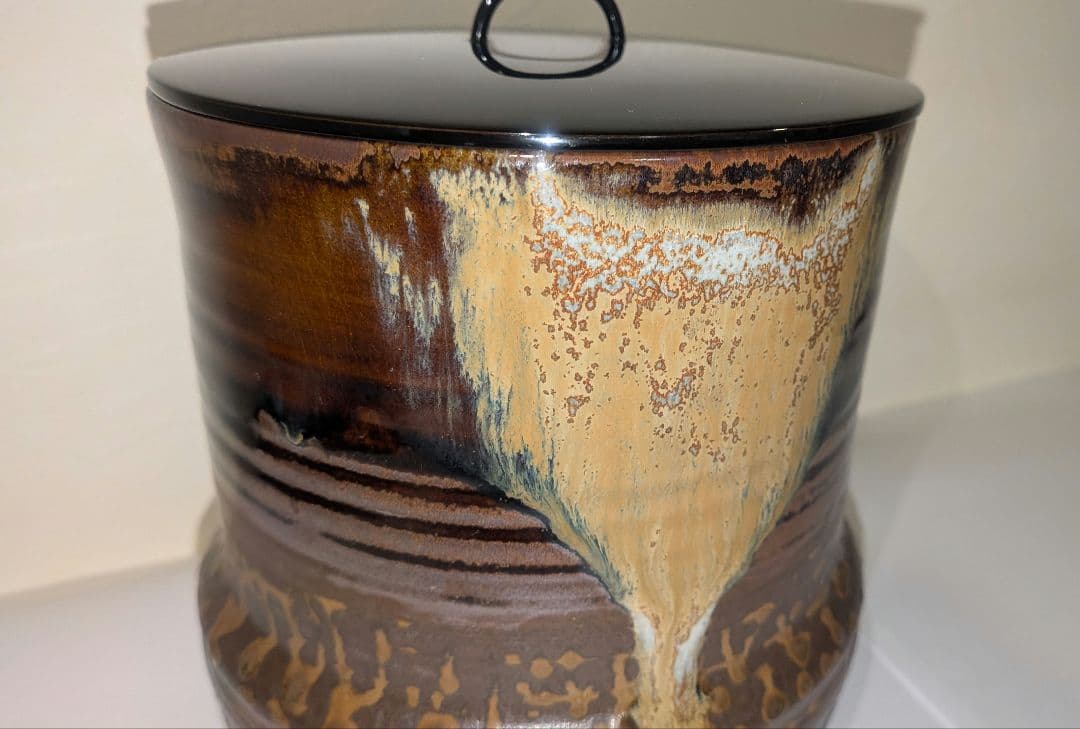 『鬼丸碧山』高取焼　水指　雪山窯　茶道具　共箱共布