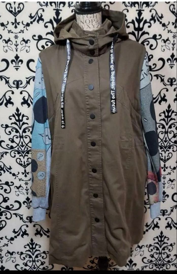 1回着 Desigual Disny ミッキーコラボ モッズコート