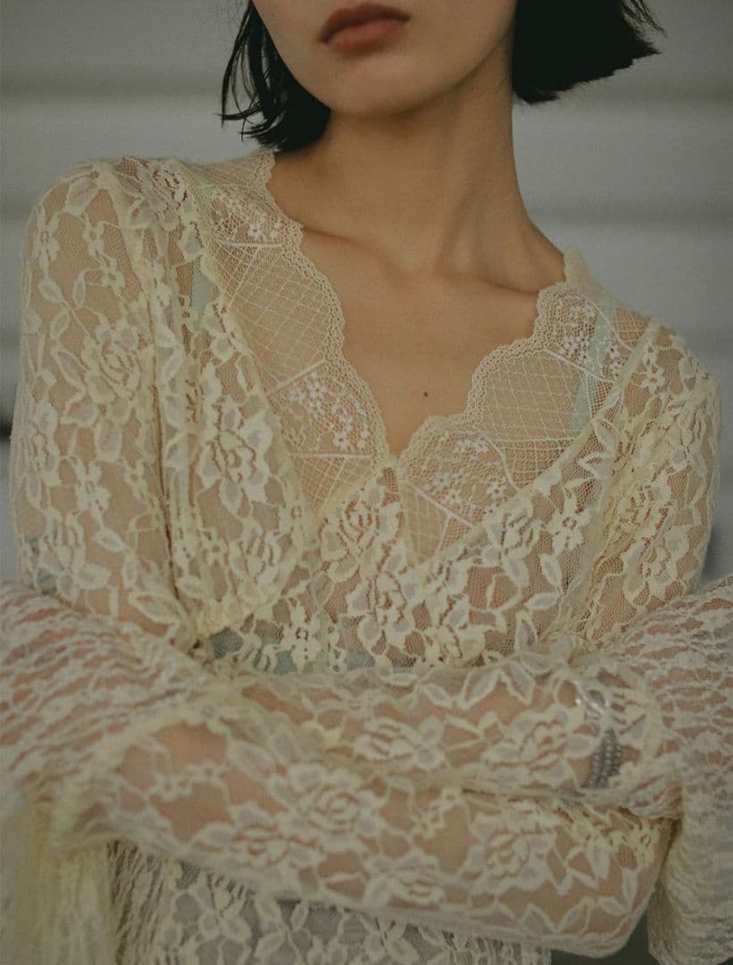 【新品　タグ付き】安値　Ameri COMBINATION LACE TOP