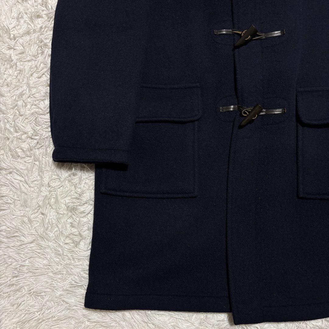 ✨極美品✨グローバーオール ダッフルコート チェック モンティ 英国製 ネイビー