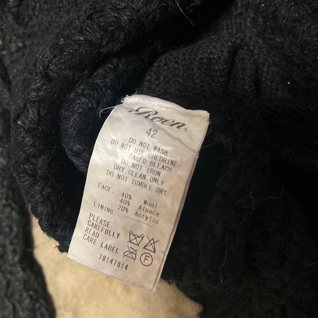 ROEN スカル刺繍 Ｖネックニットセーター PUNK y2k グランジ お兄系