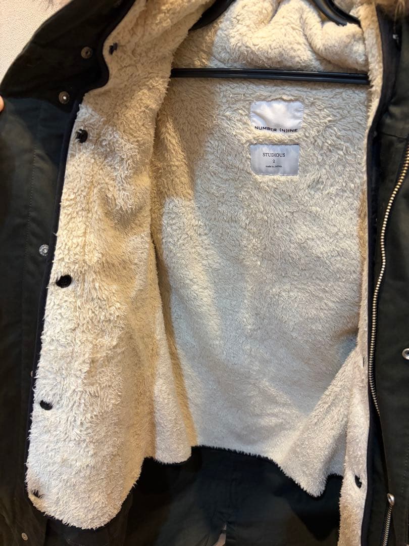 number nine Studious 限定コラボ モッズコート ファー　M