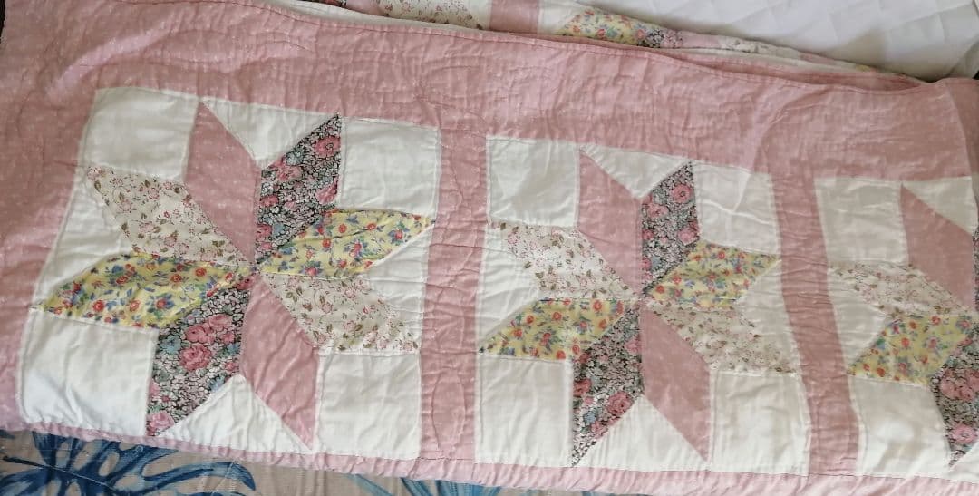 パッチワーク　ベッドカバー　マルチカバー