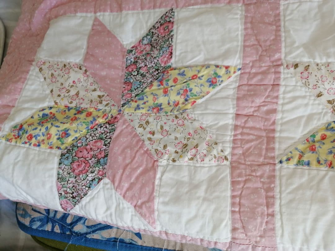 パッチワーク　ベッドカバー　マルチカバー