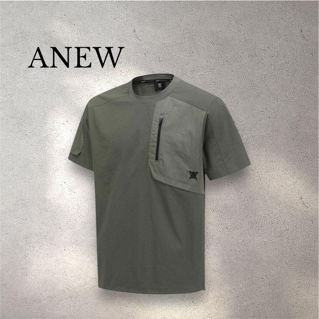 新品⭐️タグ付き ⭐️Ｌ　ANEW メンズ トップス　カーキ　人気セットアップ