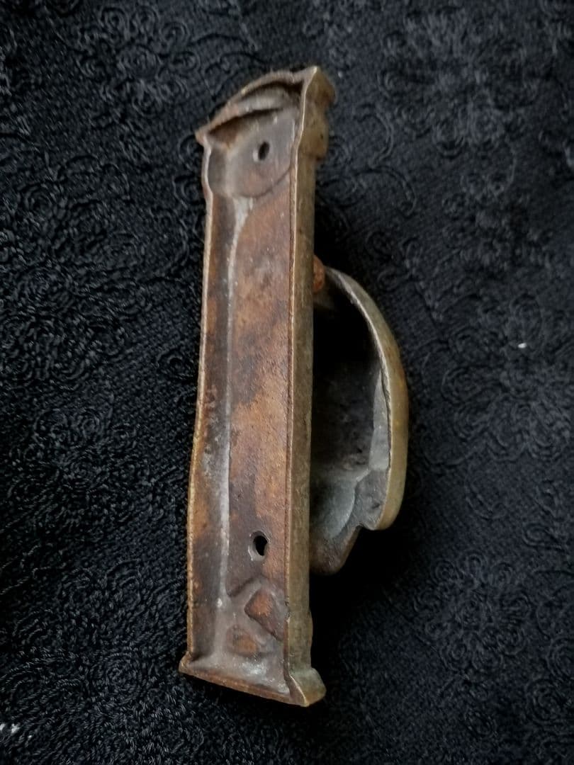 英国アンティーク　1930〜　ブラッドハウンド小さな真鍮製のドアノッカー 希少