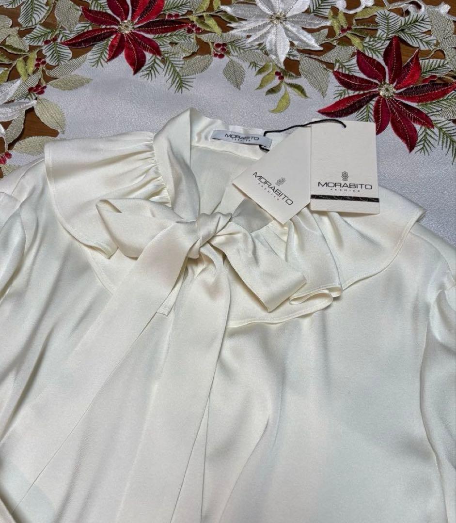 ✨MORABITO PREMIER ✨ボウタイ高級ブラウス 75,900新品