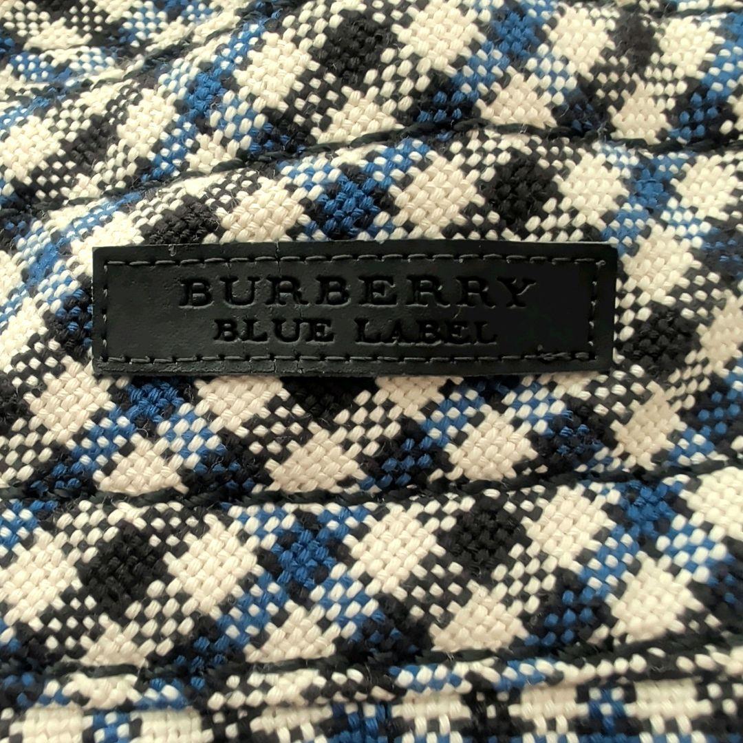 バーバリーブルーレーベル ビスチェワンピース チェック ベルト プリーツ