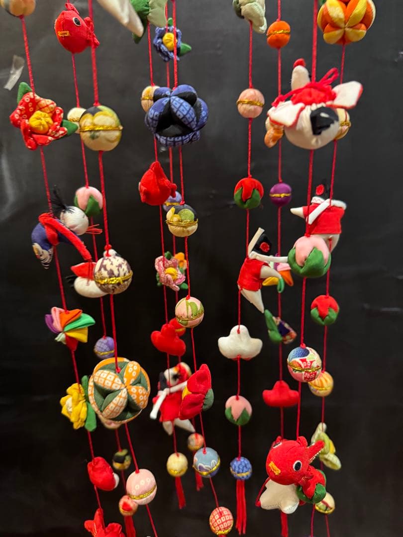 全長約85cm ちりめん細工 つるしヒナ つりビナ