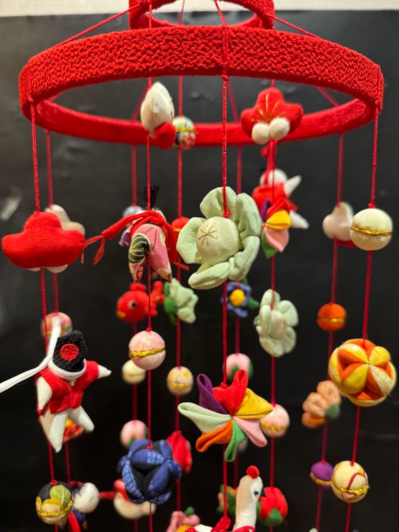 全長約85cm ちりめん細工 つるしヒナ つりビナ