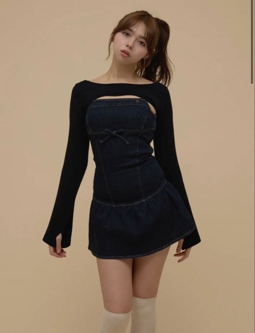 ワンピース ANDMARY Bonnie denim mini dress
