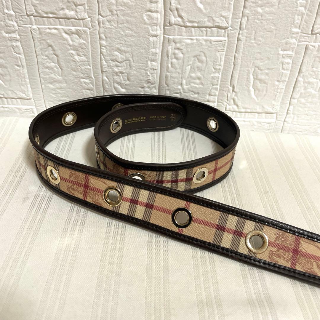 バーバリー BURBERRY ノバチェック シャドーホース ベルト イタリア製