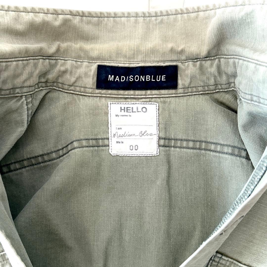 美品 マディソンブルー ハンプトンシャツ カーキ グリーン サイズ00