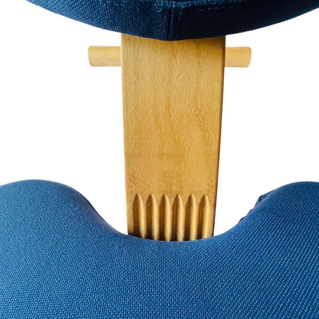 極美品 balans Easyバランスチェア イージー ネイビー カバー付き