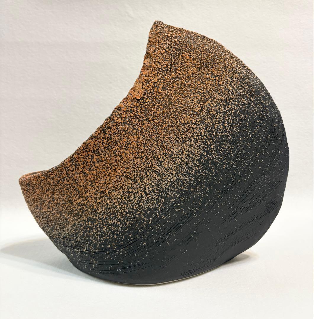 信楽焼 花瓶 花入 花器 華道具 月モチーフ MOON 陶芸 信楽