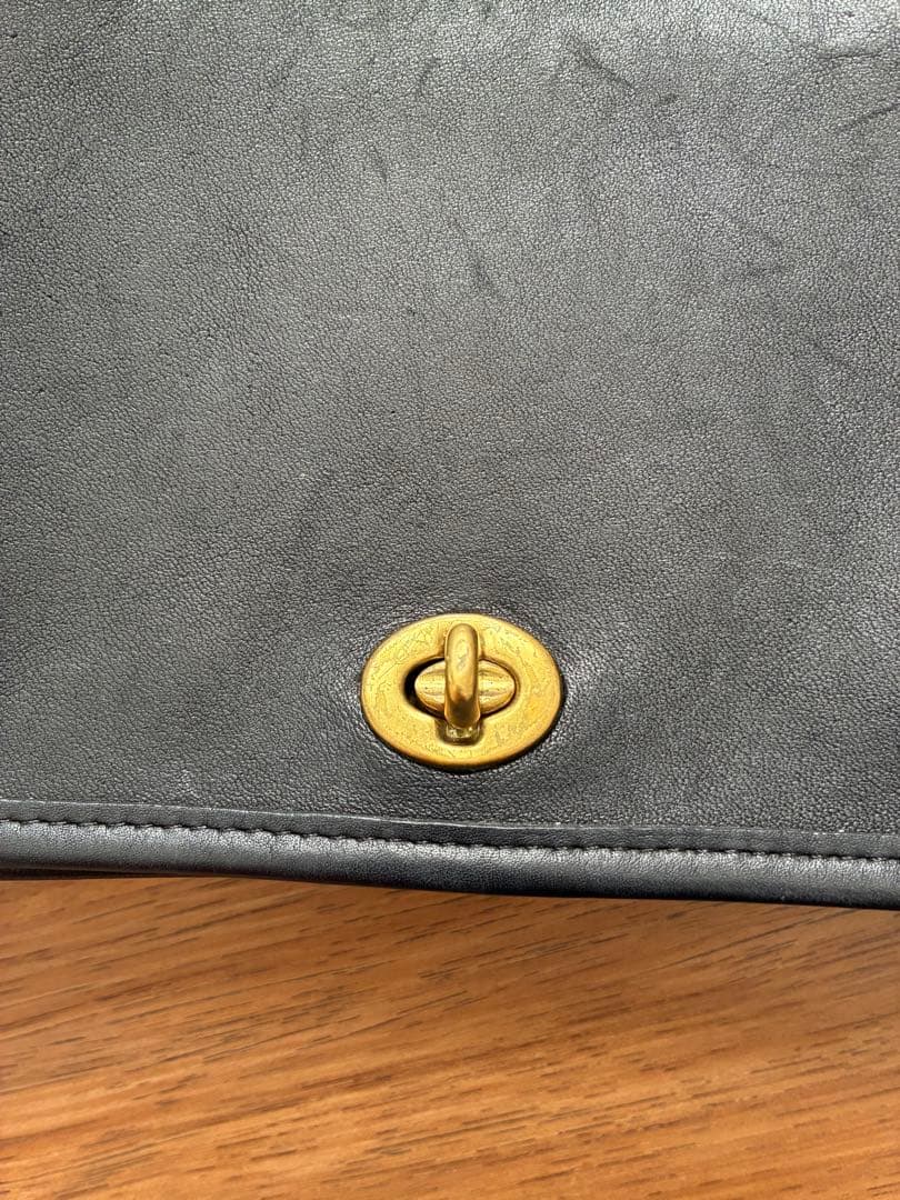 COACH オールドコーチ ショルダーバッグ 黒 ターンロック レア　USA製