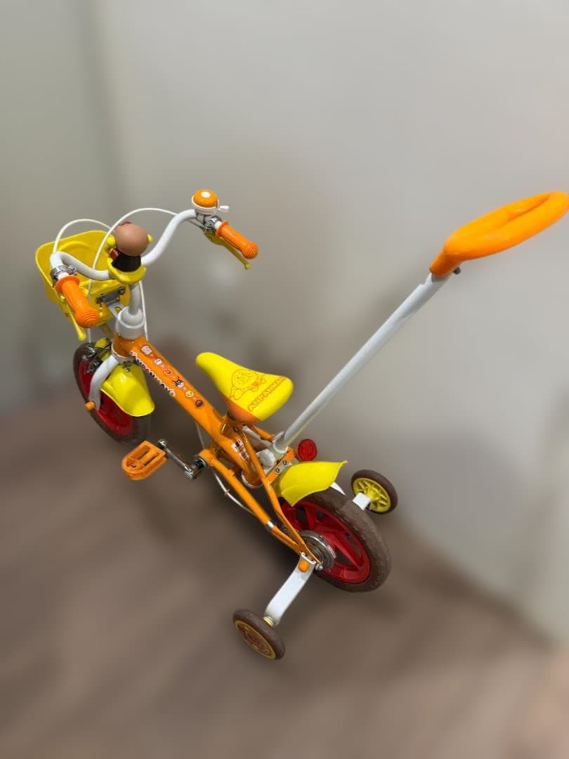 美品それいけ！アンパンマン 補助輪付 子供用自転車 アンパンマンエアホーン2個付