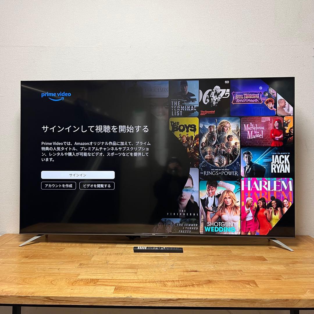 TCL 65V型4K 液晶テレビ 65P745 Google TV 2024年製