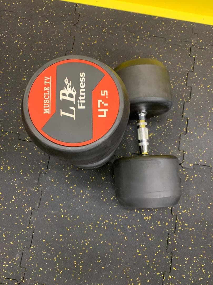 訳あり　30％割引　処分ラバーダンベル　47.5㎏　2個