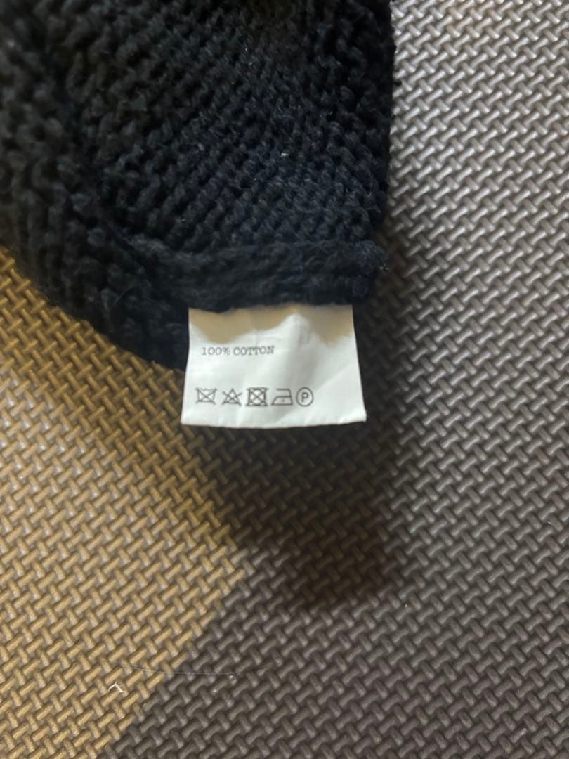 THREEFACE ブラックコットンニットセーター M