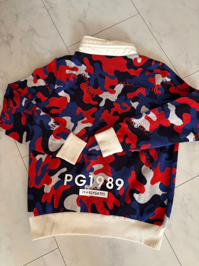 パーリーゲイツ　ニットブルゾン・ダウンスカート　セットアップ　カモフラ