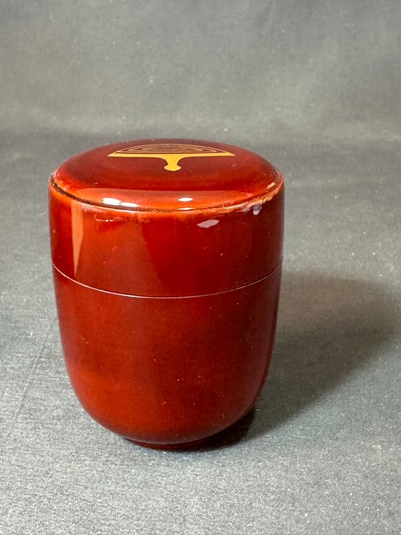 G76 送料無料　棗　香次棗　独楽紋　宗廣　茶道具　漆芸　茶道