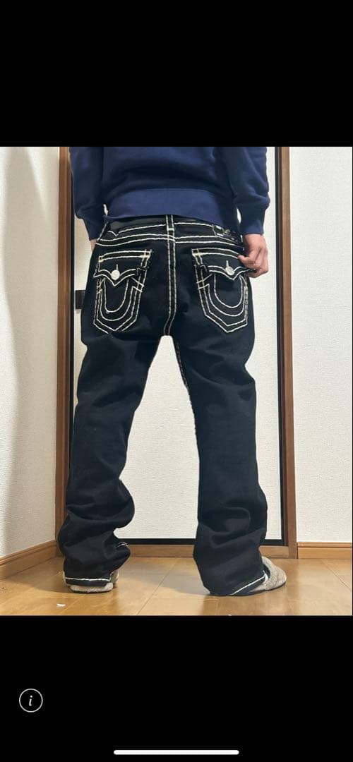 TRUE RELIGION ブラックデニム34