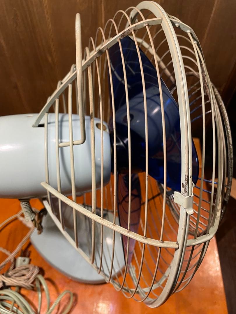 稼働品！　三菱電機　卓上扇風機 リモコン付き　希少 鉄製　ブロカント　壁掛け