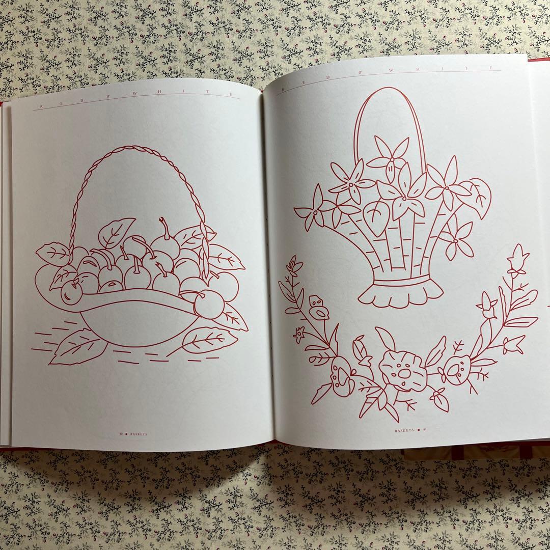 RED&WH ITE アメリカのレッドワークキルトと図案集