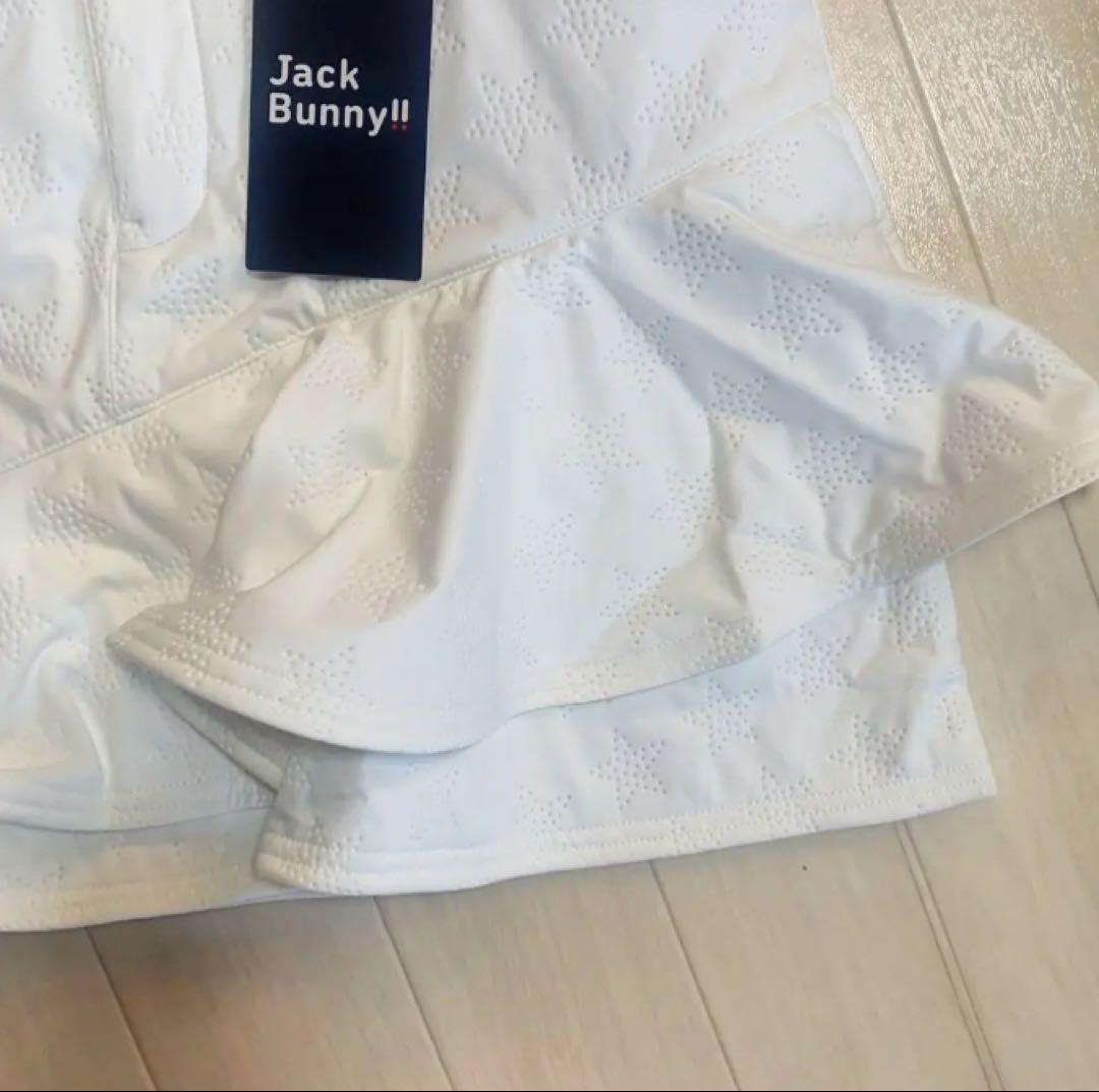 新品■17,600円【ジャックバニー】レディース　ゴルフスカート 2/L 白