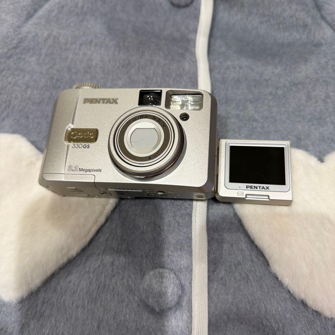 【動作品】PENTAX Optio 330GS デジカメ　単三電池　自撮り