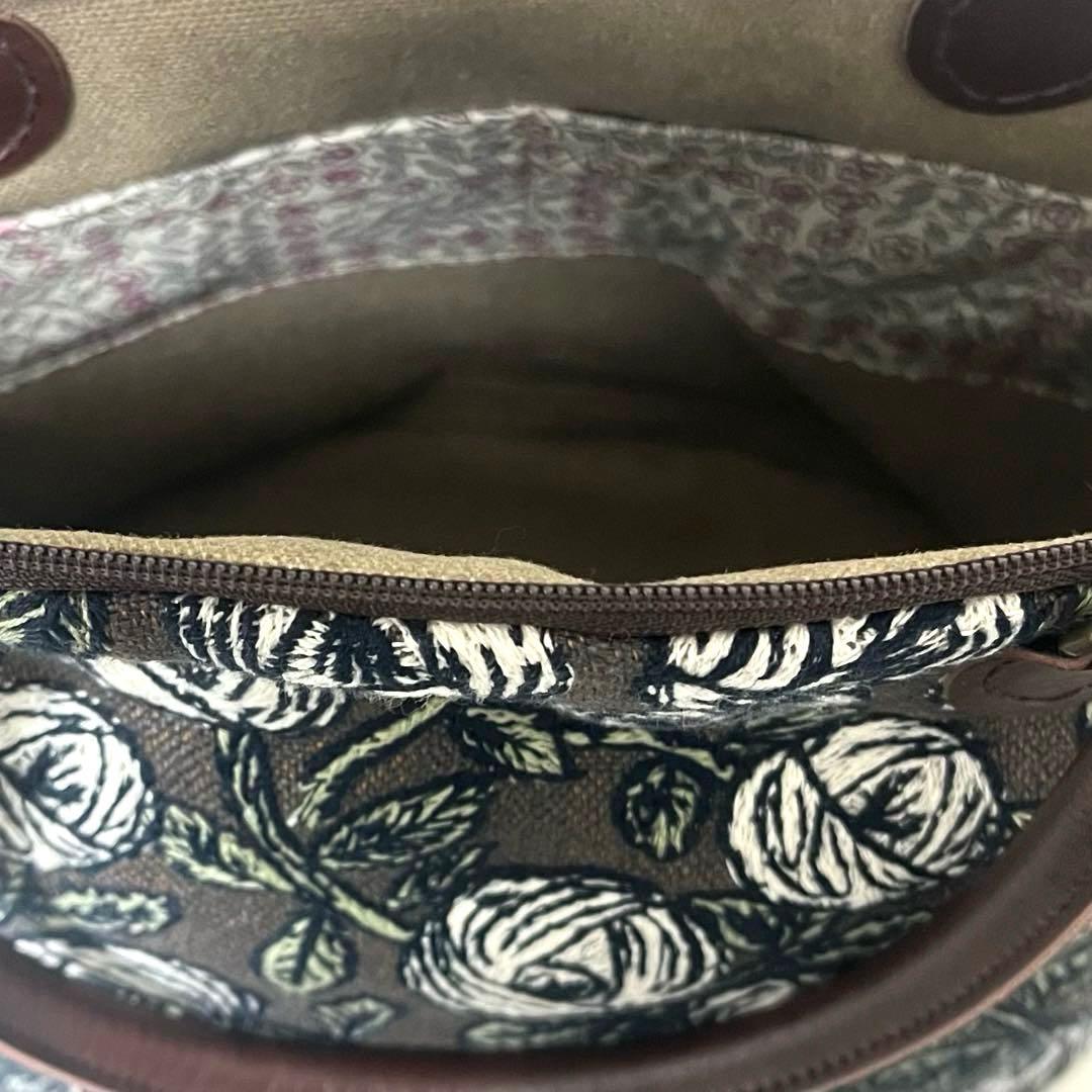 ミナペルホネン　ハンドメイドバッグ　楕円底ファスナーバッグ