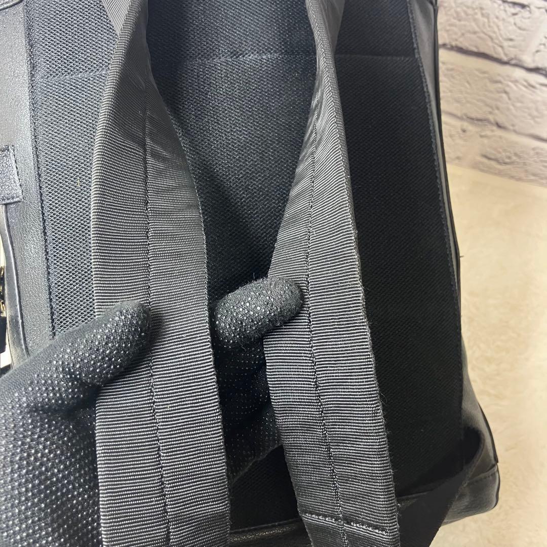 ポールスミス 3way ビジネスバッグ 本革 レザー マルチストライプ 黒