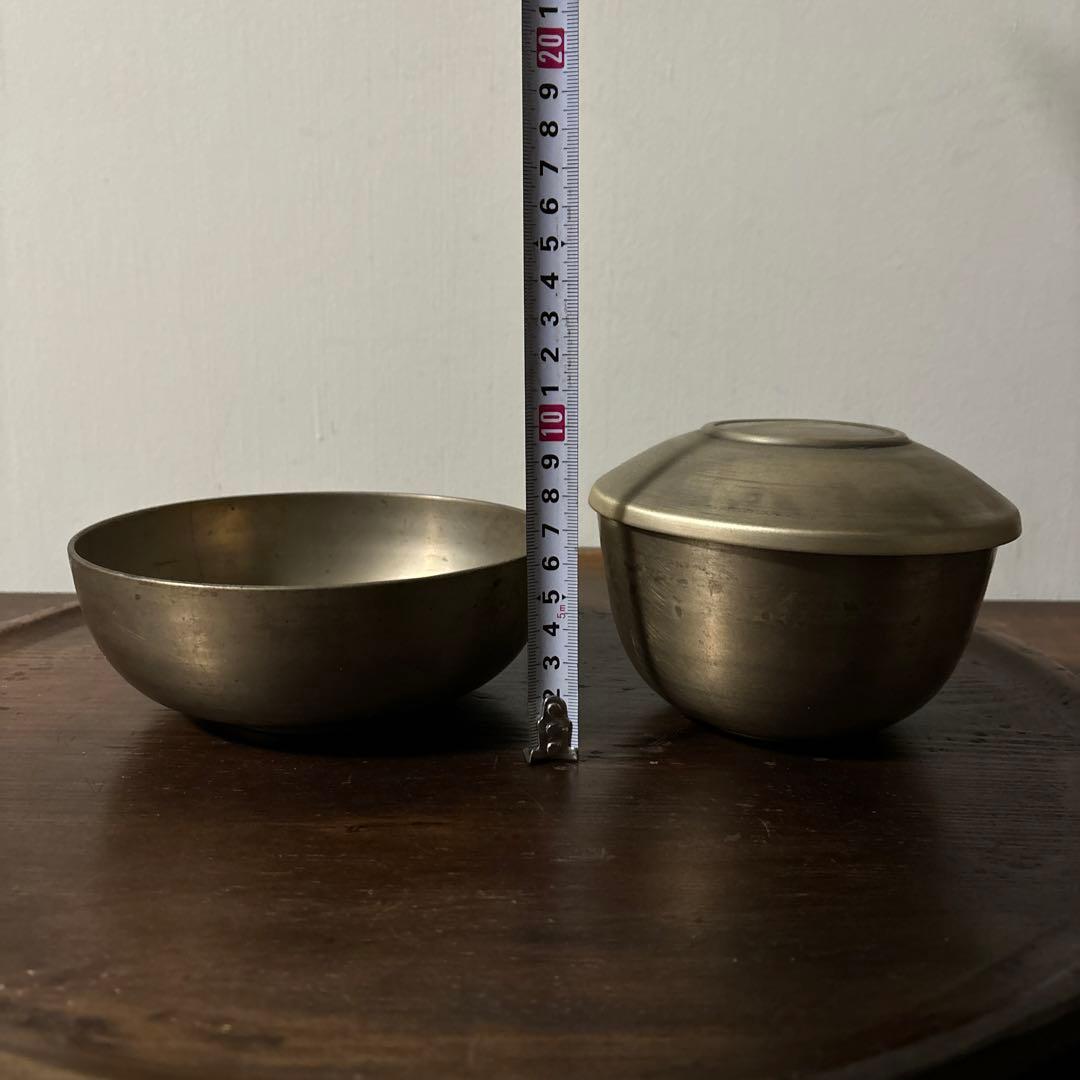 韓国　古い真鍮製の器　3点　その16アンティーク　古道具　韓国骨董　李朝