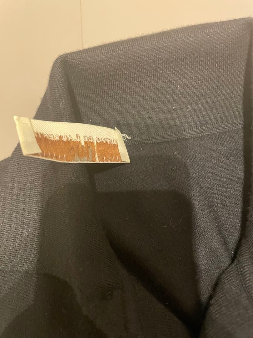 Filippo de Laurentiis ブラック ニットポロ ブラック 48