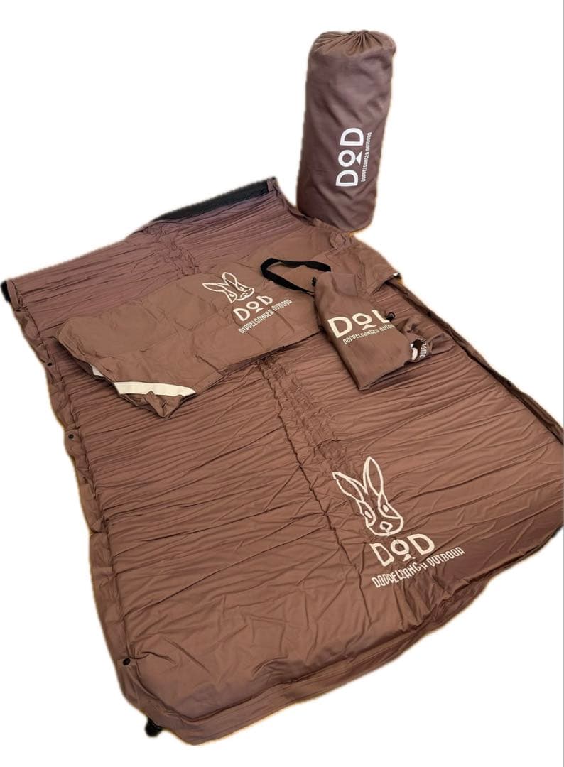 値下げしました。DOD わがやのシュラフ＋丸洗いシーツエアマット×2 合計3点