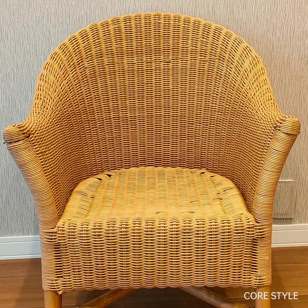 ラタン　アームチェア　ナチュラル