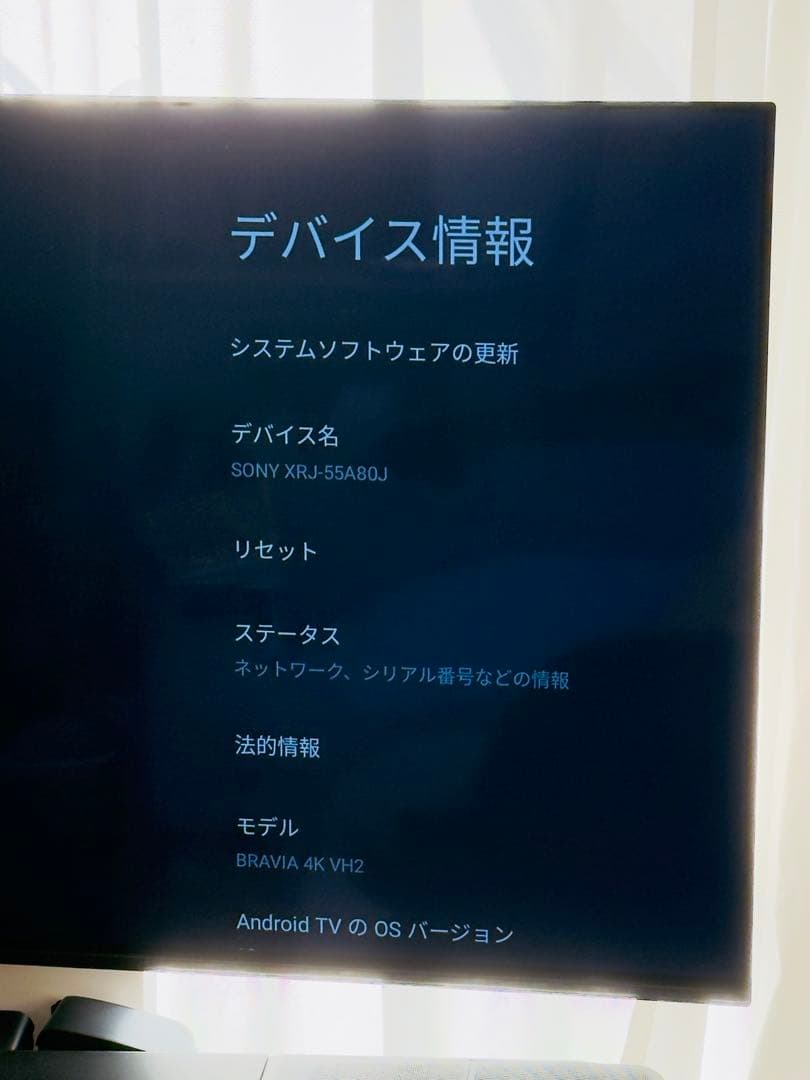 47万★美品】SONY BRAVIA XRJ-55A80J 4K有機ELテレビ