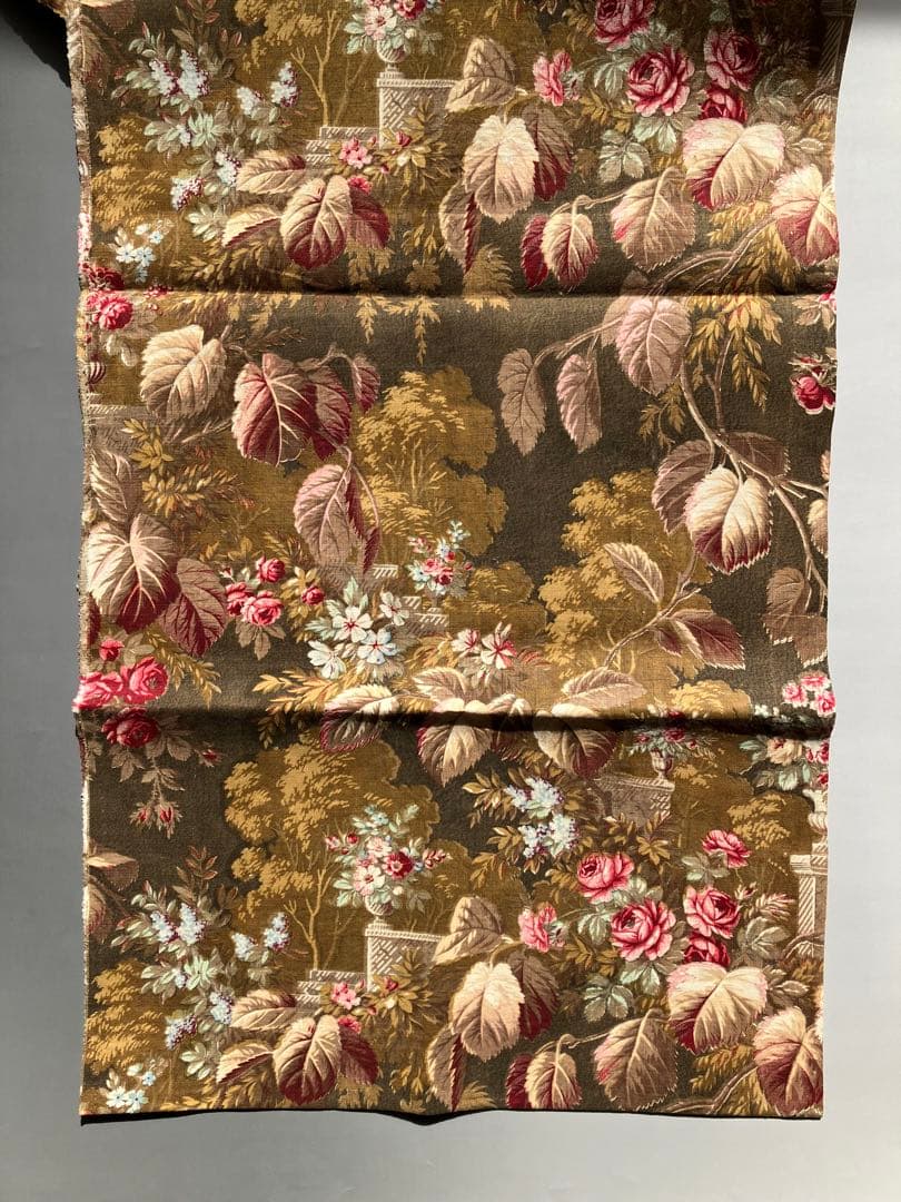 ナポレオン3世の時代　秋色のクロス　フランスアンティーク