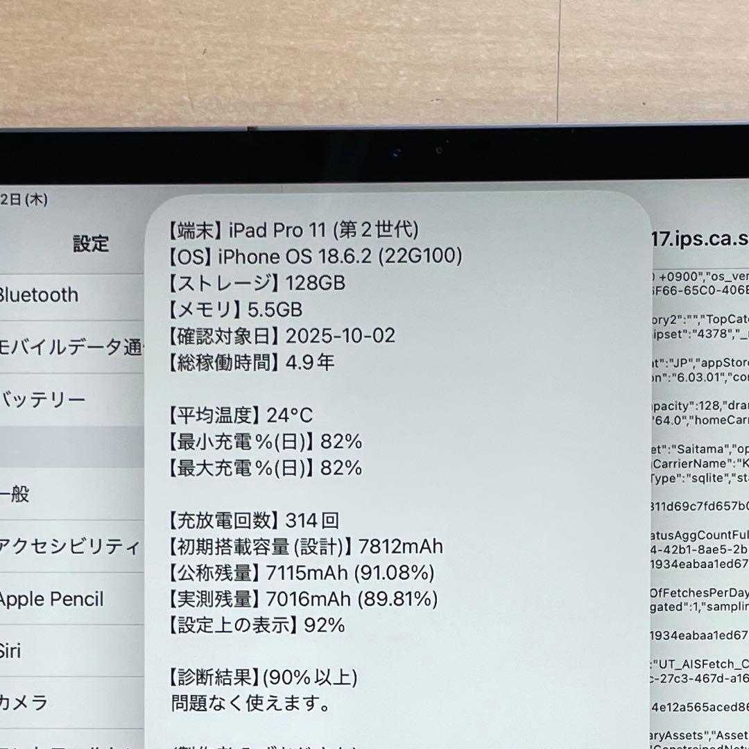 iPad Pro 11インチ　第2世代　128GB　A2230 超美品　#2